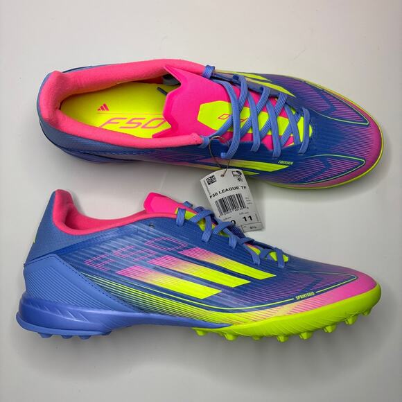 NEW Adidas F50 League TF Men's Turf Soccer Shoes Indoor Rainbow Sz 10 IE1230 - Picture 1 of 13
